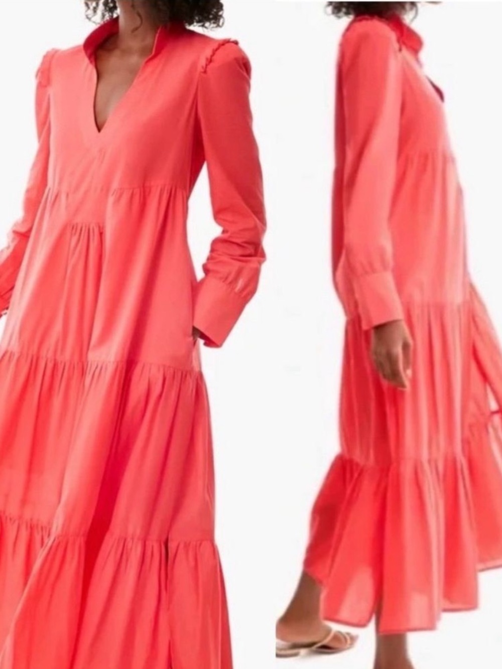 NWT Tuckernuck Poppy Pink Bristol Tiered Maxi Dress XXL
